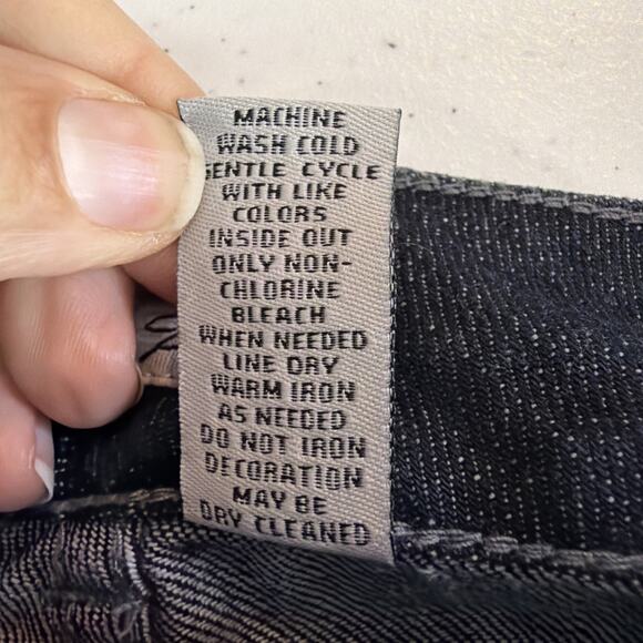 Chico’s Large 14 Blue Women’s Denim Jeans Rhinestones platinum 80's sandra crop - Picture 8 of 13